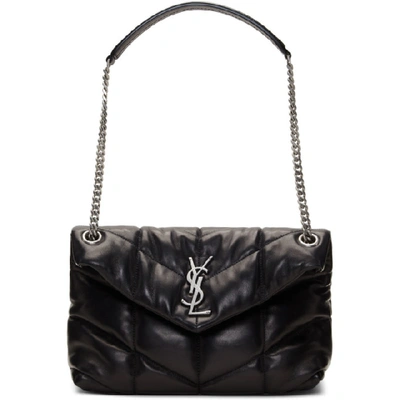 Saint Laurent Loulou Quilted Small Shoulder Bag In Black