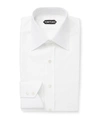 Tom Ford Slim Fit Solid Cotton Poplin Button-up Shirt In White