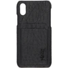 SAINT LAURENT SAINT LAURENT BLACK CROC MONOGRAMME IPHONE XS CASE