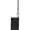 SAINT LAURENT SAINT LAURENT BLACK LOGO CHAIN WALLET