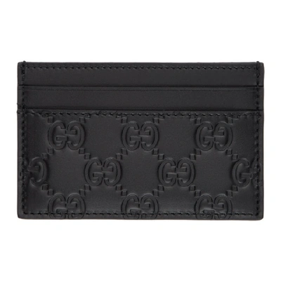 Gucci Men's 6255641w3an1000 Black Leather Card Holder - Atterley