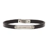 SAINT LAURENT SAINT LAURENT BLACK ID PLAQUE BRACELET