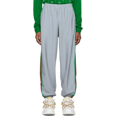 Gucci Loose Reflective Jersey Jogging Trouser In Grey