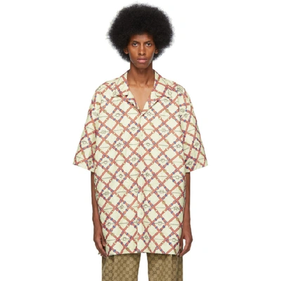 Gucci Oversized Paper-effect Bowling Shirt - 大地色 In Neutrals