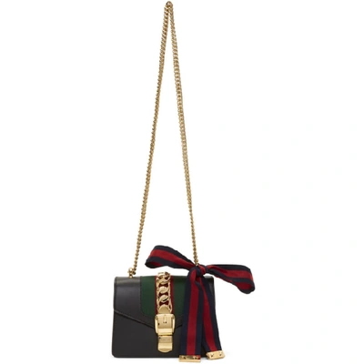 Gucci Black Mini Sylvie Bag In 8638 Black