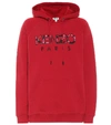 KENZO LOGO COTTON HOODIE,P00399026