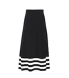 ALEXANDER MCQUEEN RIBBED-KNIT MIDI SKIRT,P00399786