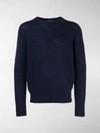 Prada Blue Wool Lightweight Sweater In Blue