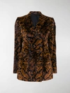 Tagliatore Leopard Print Coat In Brown