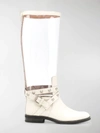 SEE BY CHLOÉ TRANSPARENT PANEL BOOTS,14358278