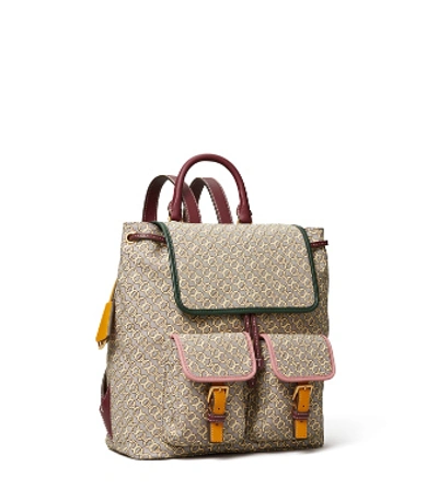 Tory Burch Perry Jacquard Flap Backpack In Multi