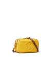 Tory Burch Perry Bombe Mini Leather Crossbody In Lemon Drop