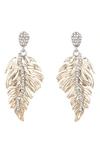 ALEXIS BITTAR FEATHER DROP EARRINGS,AB93E021