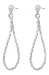 ALEXIS BITTAR TWISTED LINEAR PAVE CRYSTAL EARRINGS,AB93E016