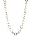 ALEXIS BITTAR CRYSTAL ENCRUSTED CHAIN LINK NECKLACE,AB93N007