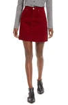 Blanknyc Corduroy Miniskirt In Cherry
