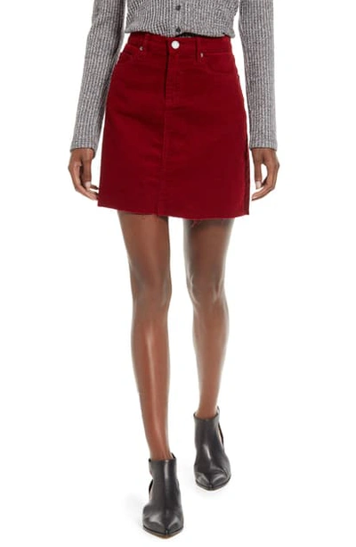 Blanknyc Corduroy Miniskirt In Cherry