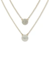 Dkny Gold-tone Crystal Pendant Two-row Necklace, 16" + 3' Extender In Crystal