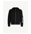 KENZO LOGO-INTARSIA COTTON-BLEND HOODY