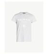 BALMAIN 标志-打印 棉-球衣 吨-衬衫