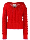 MARCO DE VINCENZO CONTRASTING TRIM CHUNKY JUMPER