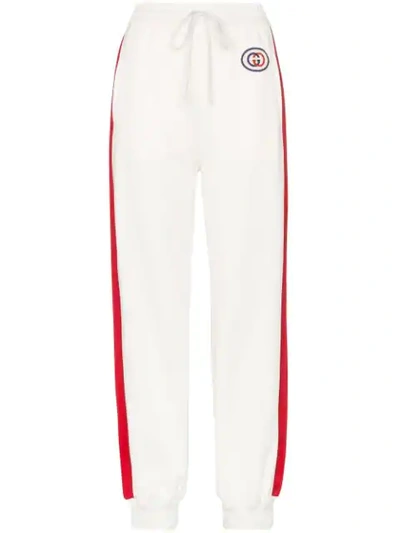 Gucci Striped Track Trousers In 9280 White