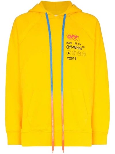 Off-white Industrial Y013 Print Hoodie In Yellow