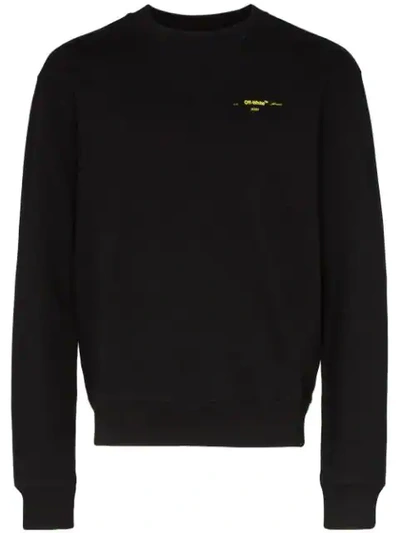 Off-white Slim Fit Crewneck Sweatshirt In Black