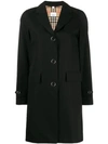 BURBERRY BURBERRY SINGLE BREASTED TRENCH COAT - 黑色