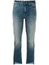 MOTHER MID RISE CROPPED JEANS