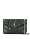 Saint Laurent Loulou Puffer Shoulder Bag In Green