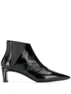 MCQ BY ALEXANDER MCQUEEN PATENT ANKLE BOOTS