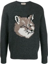 MAISON KITSUNÉ knitted fox jumper