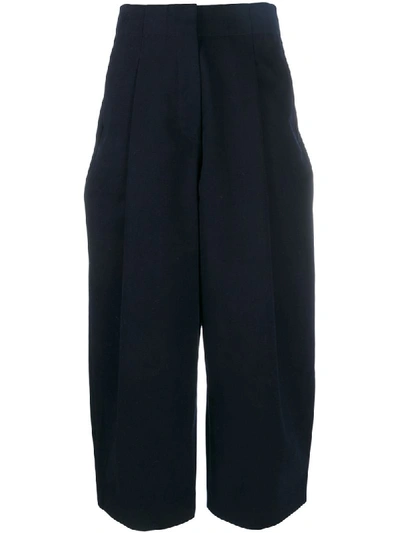 Studio Nicholson Dordoni Cropped Trousers In Blue