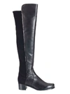 Stuart Weitzman Keelan City Microstretch And Leather Knee Boots In Black