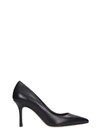 THE SELLER PUMPS IN BLACK LEATHER,11039783