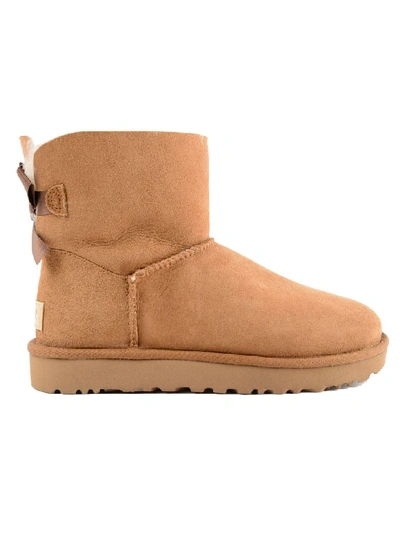 Ugg Mini Bailey Bow Boots In Light Brown
