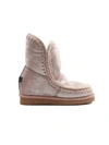 Mou Eskimo Wedge Snow Boots In Rose Beige