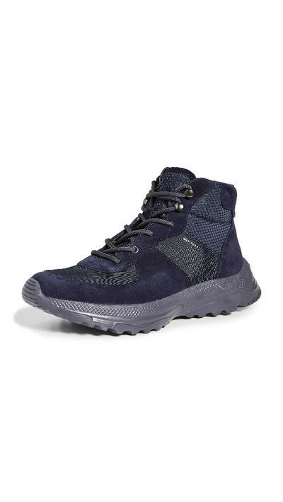 Coach C250 Cordura Hiker Boots In Ink Multi