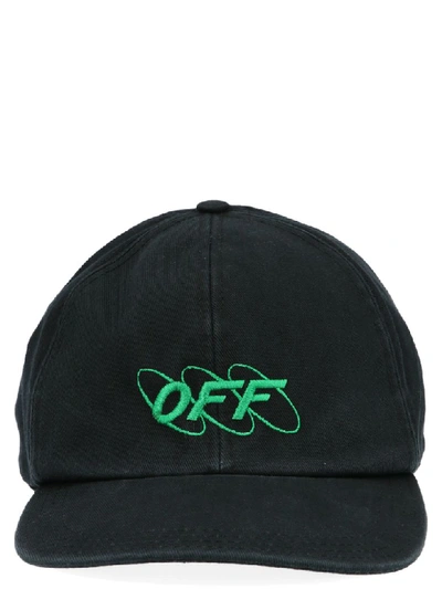 Off-white Logo Embroidered Baseball Cap In Black