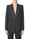 Givenchy Embellished Lapel Blazer In Nero