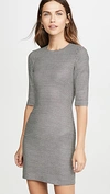 ALICE AND OLIVIA DELORA CREW NECK FITTED SHORT DRESS