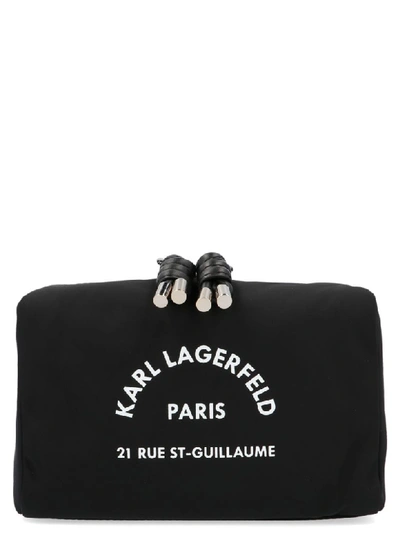 Karl Lagerfeld Women's Travel Makeup Beauty Case Rue St Guillaume In Black