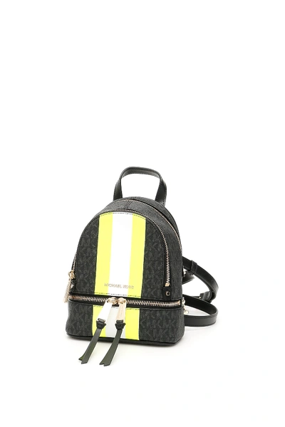 Michael Michael Kors Rhea Backpack in Coated Canvas with All-Over Mk Monogram