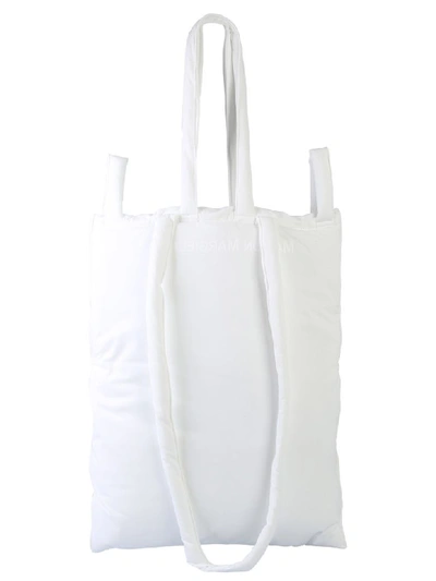 Mm6 Maison Margiela Shopping Bag With Logo In Bianco