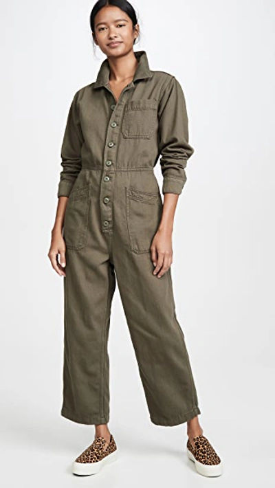 Free People Gia Boilersuit In Army