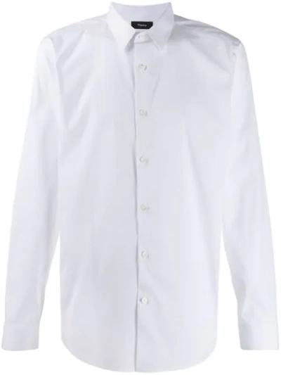 Theory Sylvain Geometric-print Shirt In White