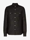 RICK OWENS RICK OWENS BUTTON-DOWN SHIRT JACKET,RR19F4729NDKL14155970