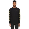 OFF-WHITE OFF-WHITE SSENSE EXCLUSIVE BLACK AND YELLOW PAINTED ARROWS LONG SLEEVE T-SHIRT
