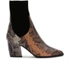 PIERRE HARDY RODÉO ANKLE BOOTS,QB01-MULTI NUDE/EMBOSSED CALF-SUEDE